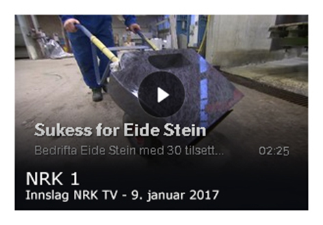Eide Stein AS - NRK 1 - 9. januar 2017