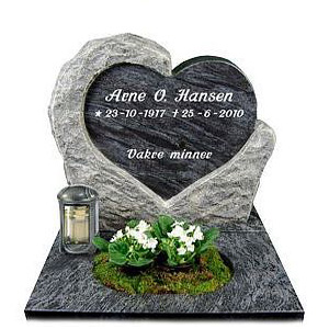 Gravminne gravmonument fra Eide Stein gravstein modell 375a 375 hjertestein hjerte barn barnestein