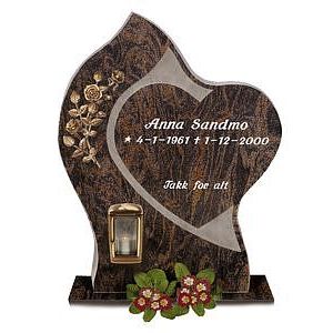 Gravminne gravmonument fra Eide Stein gravstein modell 405b 405 hjertestein hjerte barn barnestein